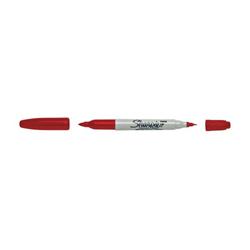 SHARPIE PERM MKR TWIN TIP RED S0811110