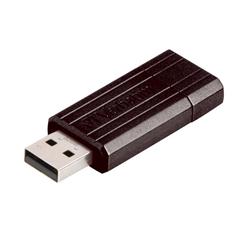VERBATIM P/STRIPE USB DRIVE8GB BLK 49062