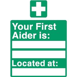 YOUR FIRST AIDER IS LOCATED AT SP049PVC