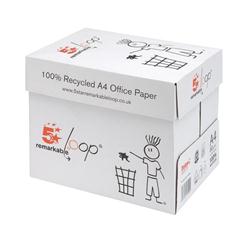 5 STAR 100PC RECYCLED WHITE PAPER PK500