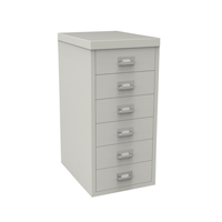 BISLEY GREY NON-LOCK 6 DRAWER CABINET