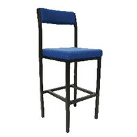 JEMINI BLUE PADDED SEAT HIGH STOOL