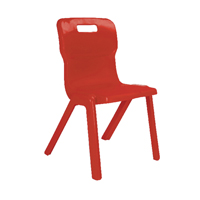 FF TITAN 1 PCE SIZE 1 RED SCHOOL CHAIR