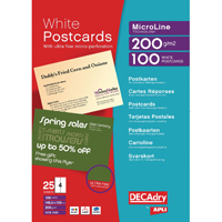 POST CARDS A4 SHEET 148.5 X 105MM