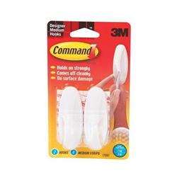 COMMAND MEDIUM OVAL ADHESIVE HOOKS PK2 COMMAND MEDIUM OVAL ADHESIVE HOOKS PK2