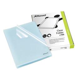 REXEL CUT FLUSH FOLDER A4 CLEAR PK100 REXEL CUT FLUSH FOLDER A4 CLEAR PK100