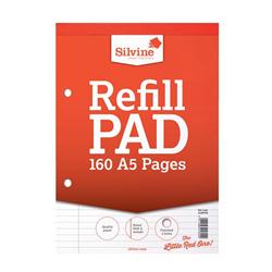SILVINE HB REFILLPAD A5 RULED A5RPFM PK6