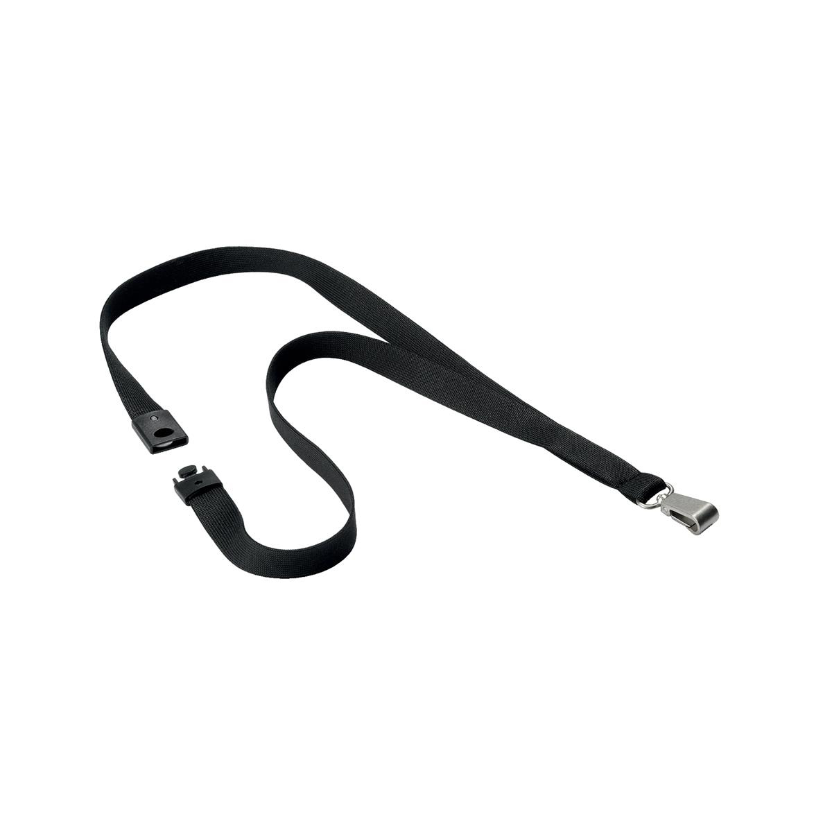 DURABLE SOFT TEXTILE LANYARD BLACK PK10 DURABLE SOFT TEXTILE LANYARD BLACK PK10