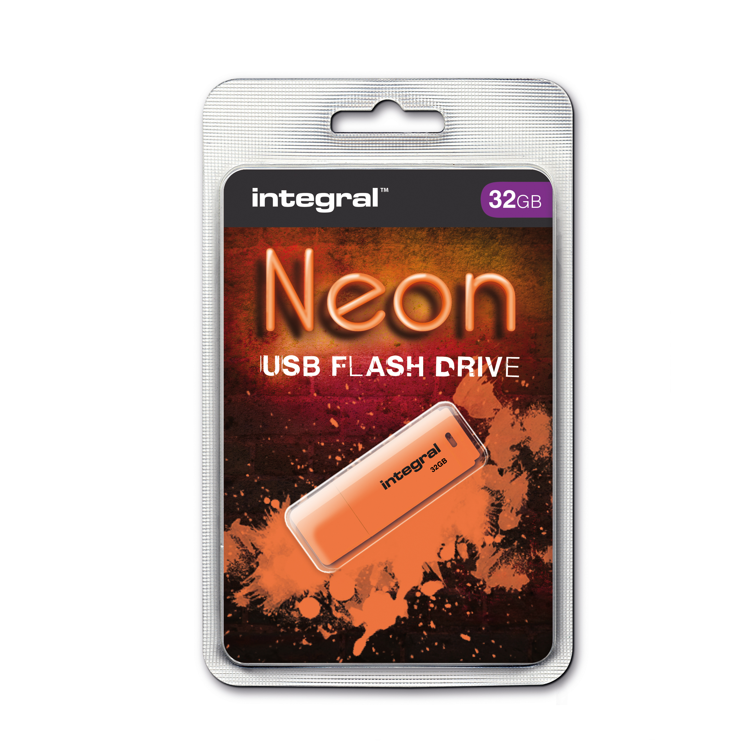 INTEGRAL NEON 2.0 FLASHDRIVE 32GB ORANGE