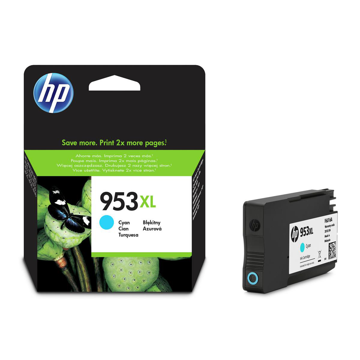 HP 953XL HY INK CART CYAN F6U16AE