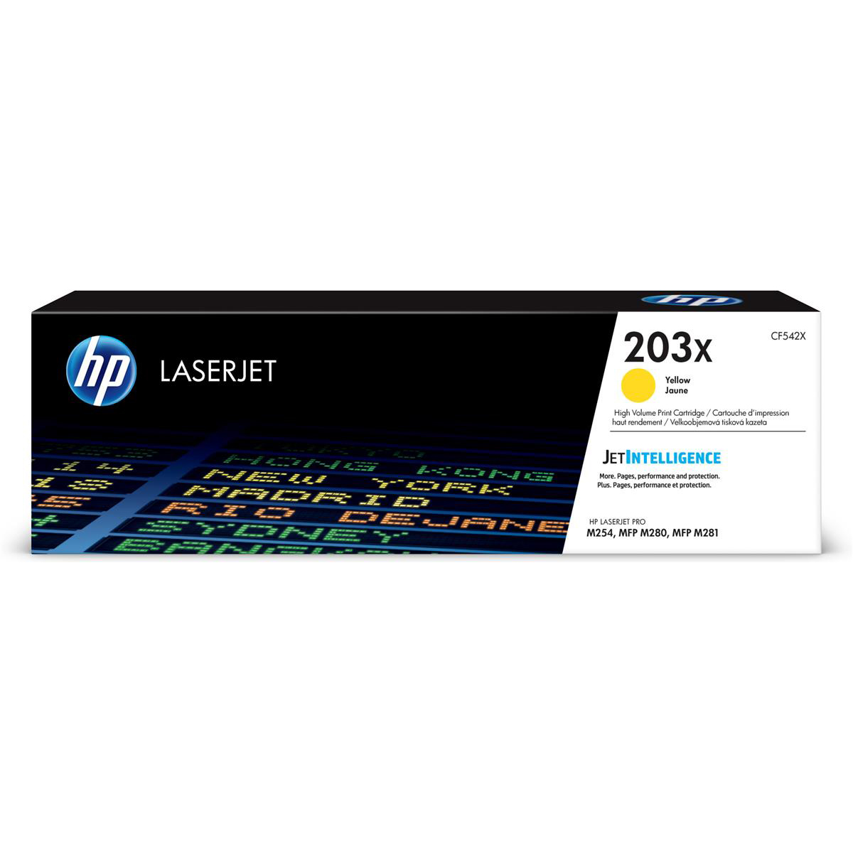 HP TONER CART 203X HY YELLOW CF542X HP TONER CART 203X HY YELLOW CF542X