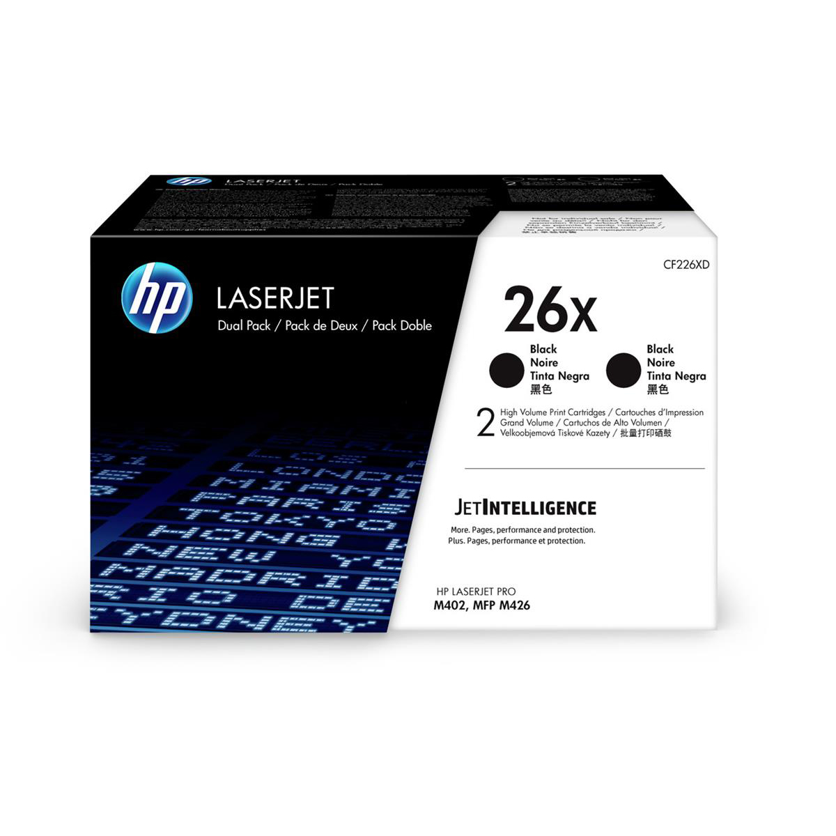 HP TONER CART 26X HY BLACK PK2 CF226XD HP TONER CART 26X HY BLACK PK2 CF226XD