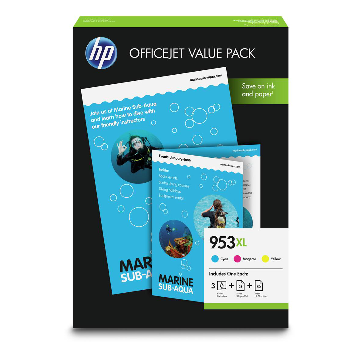 HP 953XLOFFICE VALUEPK C/M/Y PK3 1CC21AE