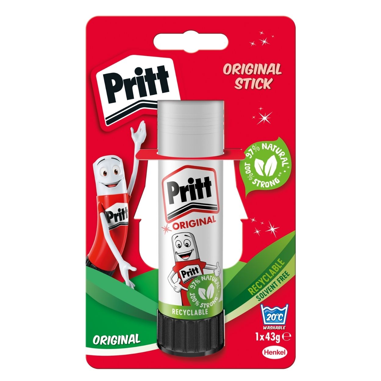 PRITT STICK 43G LARGE CARDED PK12 PRITT STICK 43G LARGE CARDED PK12
