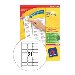 AVERY LASER LABEL 21/SHT WHITE L7160-100 AVERY LASER LABEL 21/SHT WHITE L7160-100