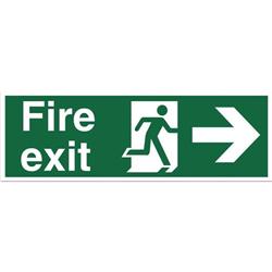 FIRE EXIT ARROW RIGHT 450X150MM SP121SAV FIRE EXIT ARROW RIGHT 450X150MM SP121SAV