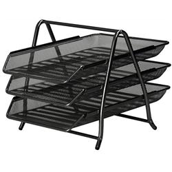 5 STAR OFFICE MESH 3TIER LETTER BLACK 5 STAR OFFICE MESH 3TIER LETTER BLACK