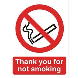 THANK YOU FOR NOT SMOKING SAV NS019