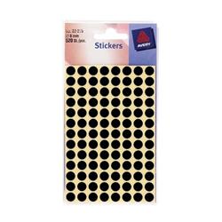 AVERY LABELS PACKET560 DIA8MM BLK 32-275