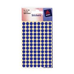 AVERY LABEL ROUND 8MM BLUE PK560X10