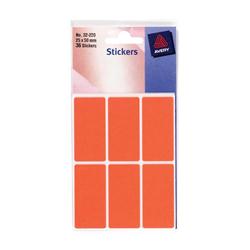 AVERY LABELS PACKET36 50X25MM RED 32-220