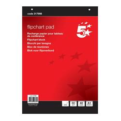 5 STAR FLIPCHART PAD 40SHTS PK1 5 STAR FLIPCHART PAD 40SHTS PK1