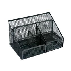 5 STAR DESK ORGANISER WIRE MESH BLACK