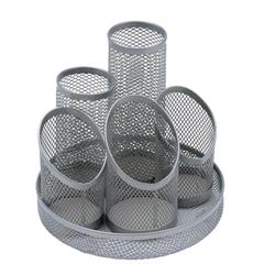 5 STAR DESK TIDY WIRE MESH 5 CMPN SLV