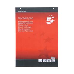 5 STAR FLIPCHART PAD 20SHTS PK5 5 STAR FLIPCHART PAD 20SHTS PK5