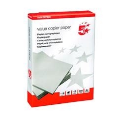 5 STAR VALUE COPIER PAPER A4 PK500X5 5 STAR VALUE COPIER PAPER A4 PK500X5