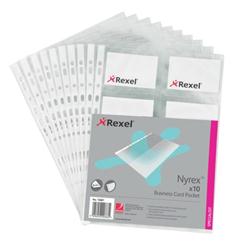 REXEL NYREX BUSINESS CRD POCKET A4 PK.10 REXEL NYREX BUSINESS CRD POCKET A4 PK.10