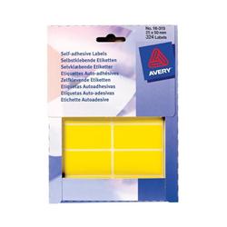 AVERY LABEL 50X25MM YELLOW PK324 16-315