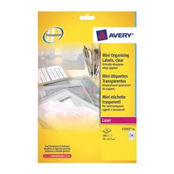 AVERY LASER LABEL 20/SHT CLEAR L7552-25