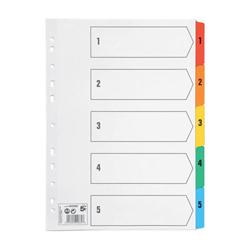 5 STAR INDEX 1-5 MYLAR M/COL TABS A4 5 STAR INDEX 1-5 MYLAR M/COL TABS A4