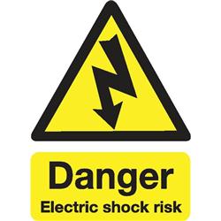 DANGER SHOCK RISK 150X200MM KS002SAV DANGER SHOCK RISK 150X200MM KS002SAV