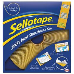 SELLOTAPE HOOKS 25MMX12M STRIP 1445179 SELLOTAPE HOOKS 25MMX12M STRIP 1445179