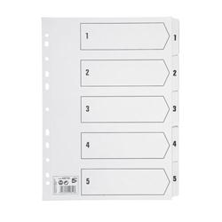 5 STAR INDEX 1-5 MYLAR CLEAR TABS A4 5 STAR INDEX 1-5 MYLAR CLEAR TABS A4