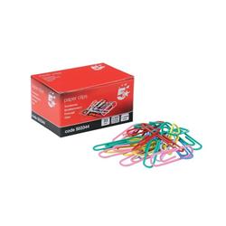 5 STAR PAPER CLIPS LGE CLRD BXD 100 PK10 5 STAR PAPER CLIPS LGE CLRD BXD 100 PK10