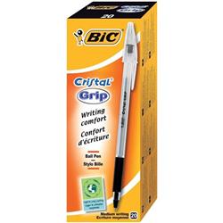 BIC CRISTAL GRIP BALL PEN BLACK 802800