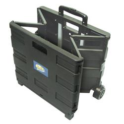 FOLDABLE CRATE TROLLEY BLACK