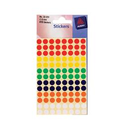 AVERY LABEL ROUND 8MM ASST PK560 AVERY LABEL ROUND 8MM ASST PK560