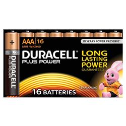 DURACELL PLUS POWER AAA BATTERY PKD16