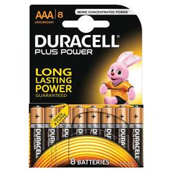 DURACELL PLUS POWER BATTERY AAA PK8