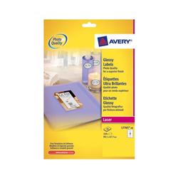 AVERY GLOSSY LABEL 8/SHT WHT L7765-40 AVERY GLOSSY LABEL 8/SHT WHT L7765-40