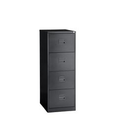 &TREXUS 4 DRAWER FILING CABINET BLACK &TREXUS 4 DRAWER FILING CABINET BLACK