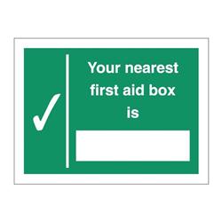 YOUR NEAREST FIRST AID BOX IS SP075PVC