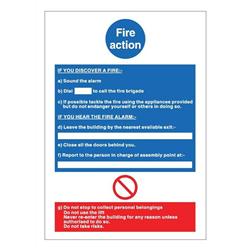 FIRE ACTION WRITE ON 210X297MM M011PVC FIRE ACTION WRITE ON 210X297MM M011PVC