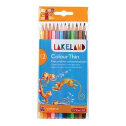 LAKELAND COLOUR THIN PENCILS ASTD PK12 LAKELAND COLOUR THIN PENCILS ASTD PK12
