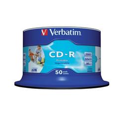 VERBATIM CD-R INKJETPRINTABLE PK50 43438 VERBATIM CD-R INKJETPRINTABLE PK50 43438