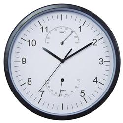 5 STAR FCL WEATHER WALLCLOCK WHITE/BLACK